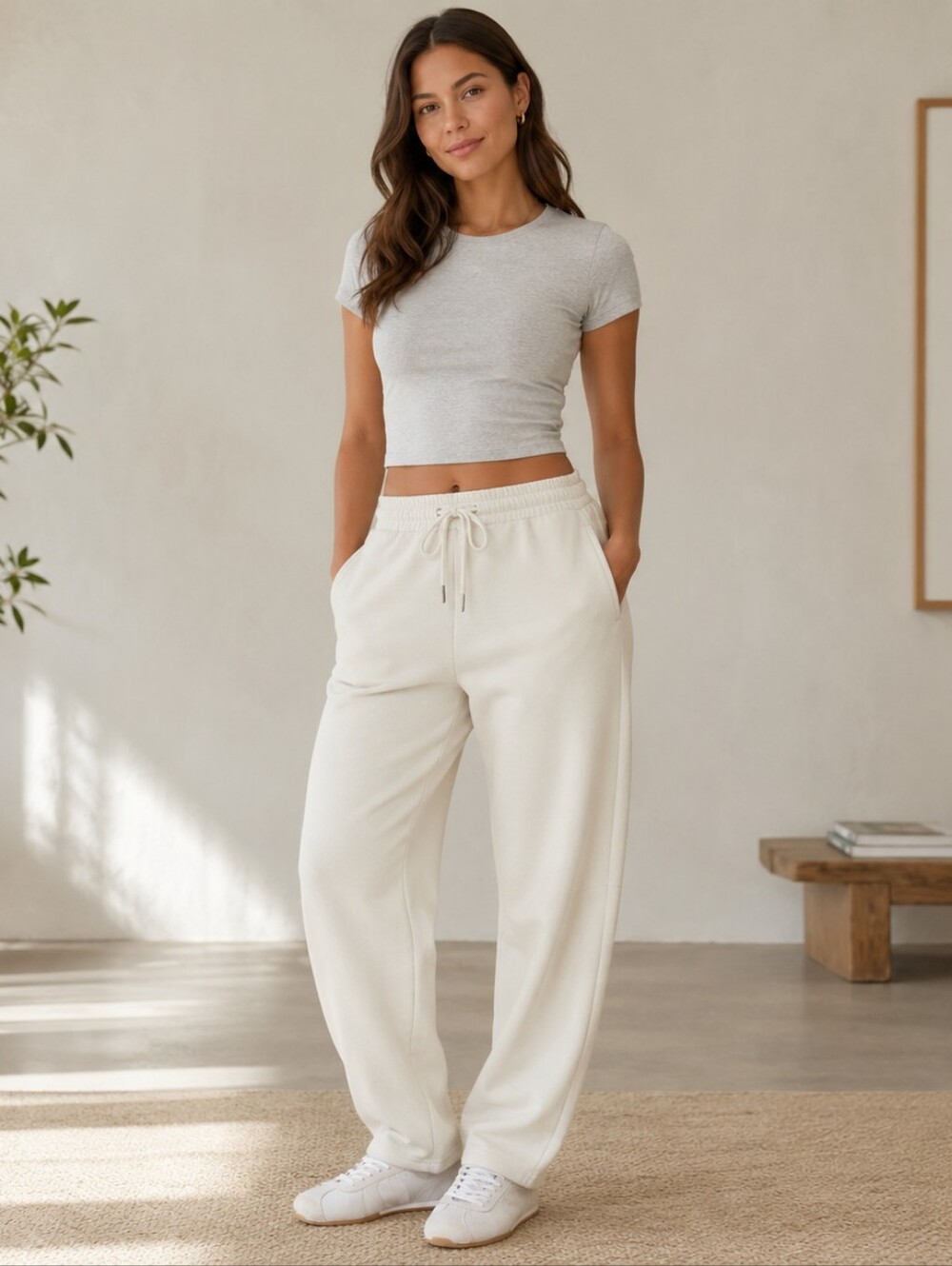 Yogalicious Cream Jogger Yoga Pants – Size Small (Runs Big)